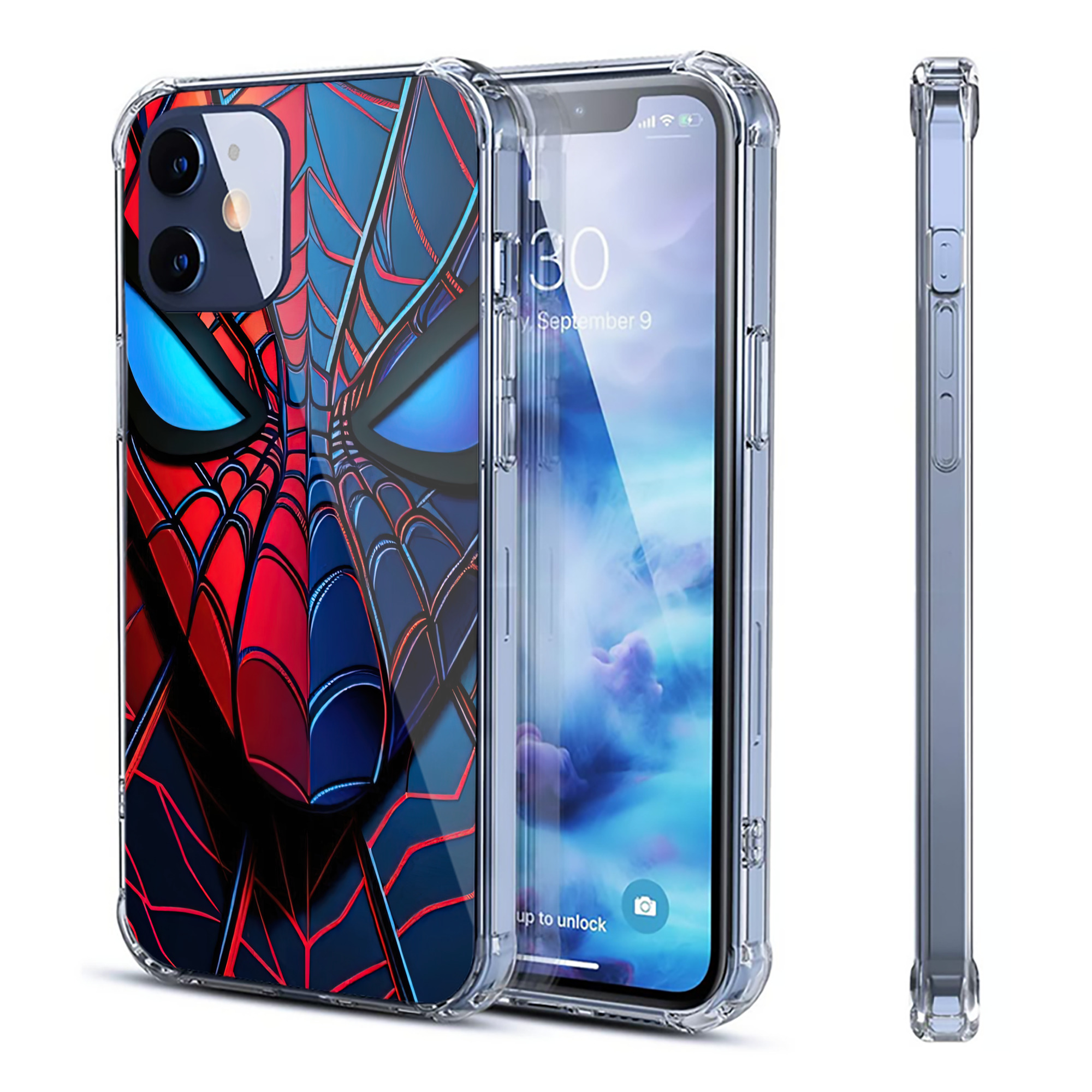 （画像用） Spider Man スパイダーマン 【iPhone 12シリーズ対応】透明スマホケース（クリアソフトケース）